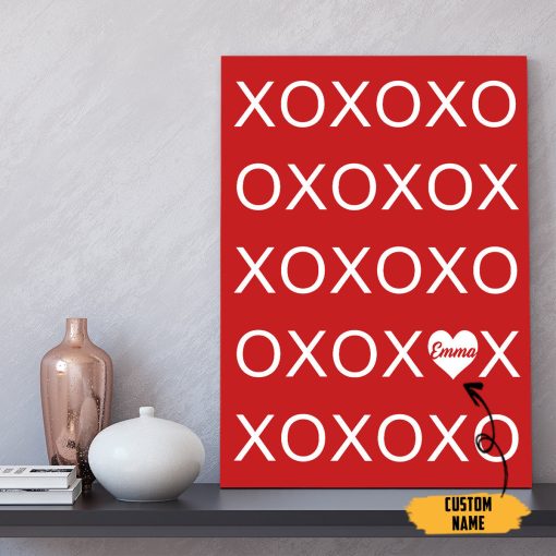 Gearhumans 3D XOXO Custom Name Canvas - Image 3