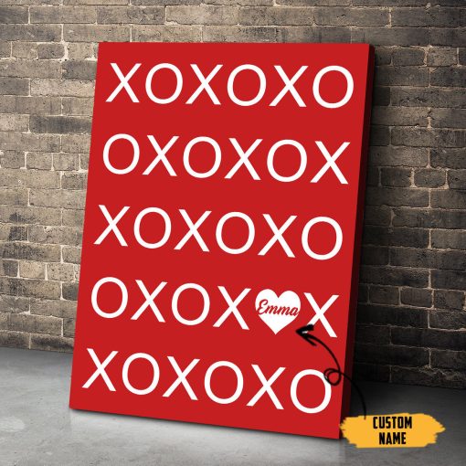 Gearhumans 3D XOXO Custom Name Canvas - Image 4