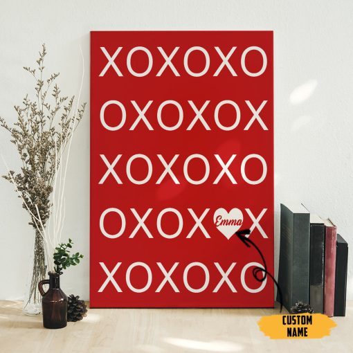 Gearhumans 3D XOXO Custom Name Canvas - Image 6