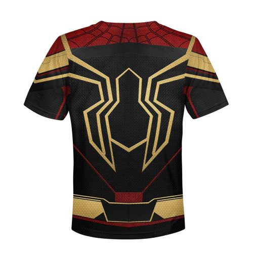 Gearhumans 3D Mrvl Spider Superhero Red And Golden Suit Custom Kid Tshirt Hoodie Apparel - Image 5