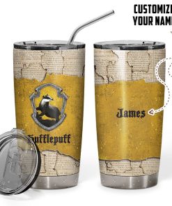 Gearhumans 3D HP Hufflepuff Custom Name Tumbler