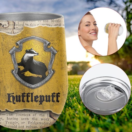 Gearhumans 3D HP Hufflepuff Custom Name Tumbler
