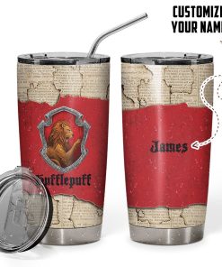 Gearhumans 3D HP Gryffindor Custom Name Tumbler
