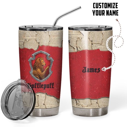Gearhumans 3D HP Gryffindor Custom Name Tumbler