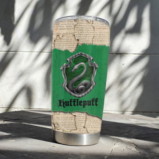 Gearhumans 3D HP Slytherin Custom Name Tumbler