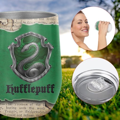 Gearhumans 3D HP Slytherin Custom Name Tumbler
