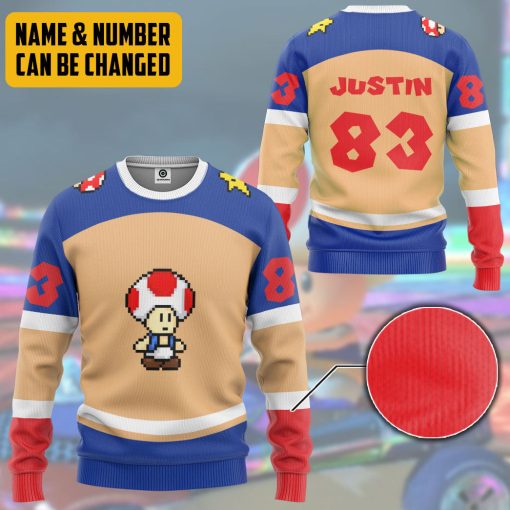 Gearhumans 3D Toad Sports Custom Name Custom Number Hoodie Tshirt Apparel