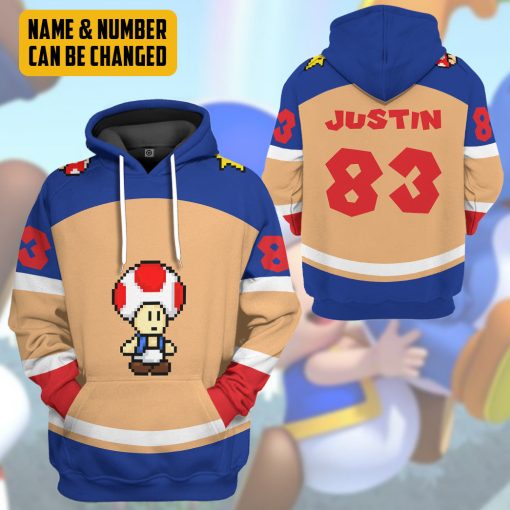 Gearhumans 3D Toad Sports Custom Name Custom Number Hoodie Tshirt Apparel