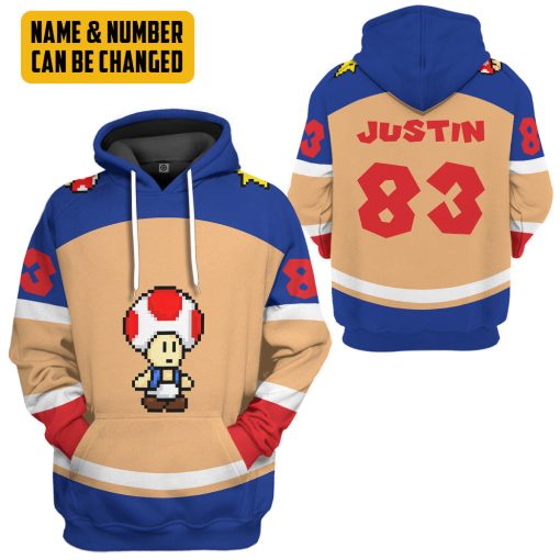 Gearhumans 3D Toad Sports Custom Name Custom Number Hoodie Tshirt Apparel