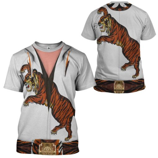 Gearhuman 3D Elvis Presley Tiger Jumpsuit Custom Tshirt Apparel GV030932 3D T-shirt