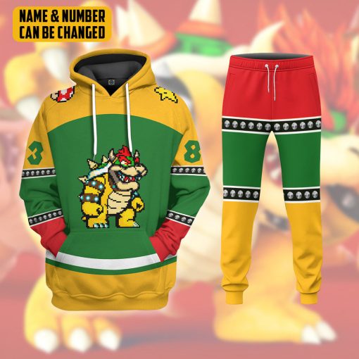 Gearhumans 3D Bowser Sports Custom Name Custom Number Custom Hoodie Tshirt Apparel - Image 10