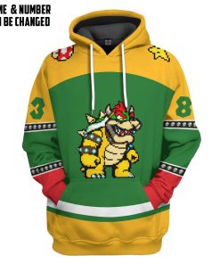 Gearhumans 3D Bowser Sports Custom Name Custom Number Custom Hoodie Tshirt Apparel