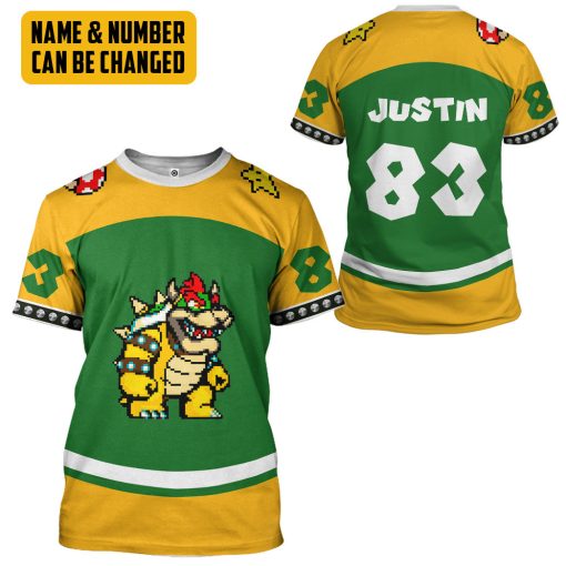Gearhumans 3D Bowser Sports Custom Name Custom Number Custom Hoodie Tshirt Apparel - Image 13