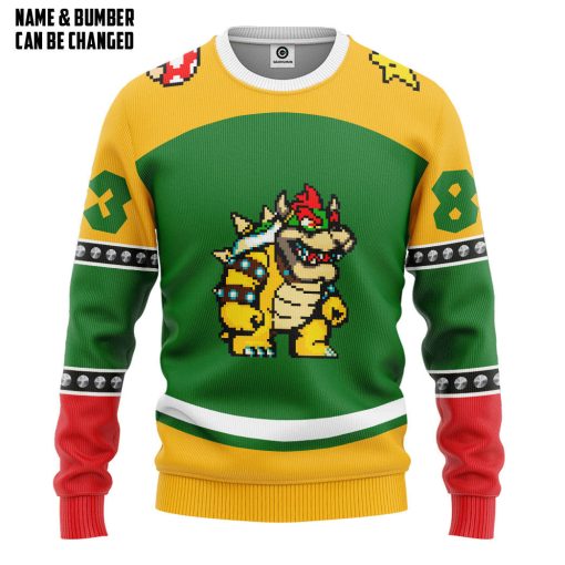 Gearhumans 3D Bowser Sports Custom Name Custom Number Custom Hoodie Tshirt Apparel - Image 3