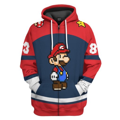 Gearhumans 3D Mario Sports Custom Name Custom Number Hoodie Tshirt Apparel - Image 21