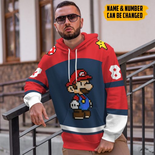 Gearhumans 3D Mario Sports Custom Name Custom Number Hoodie Tshirt Apparel - Image 16