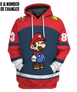 Gearhumans 3D Mario Sports Custom Name Custom Number Hoodie Tshirt Apparel