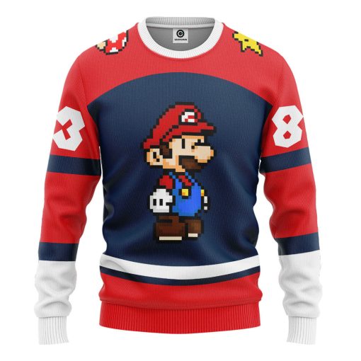 Gearhumans 3D Mario Sports Custom Name Custom Number Hoodie Tshirt Apparel - Image 3