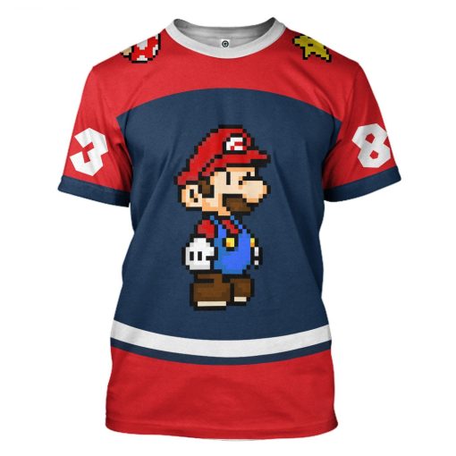 Gearhumans 3D Mario Sports Custom Name Custom Number Hoodie Tshirt Apparel - Image 20