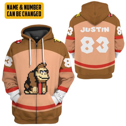 Gearhumans 3D Donkey Kong Sports Custom Name Custom Number Hoodie Tshirt Apparel - Image 14