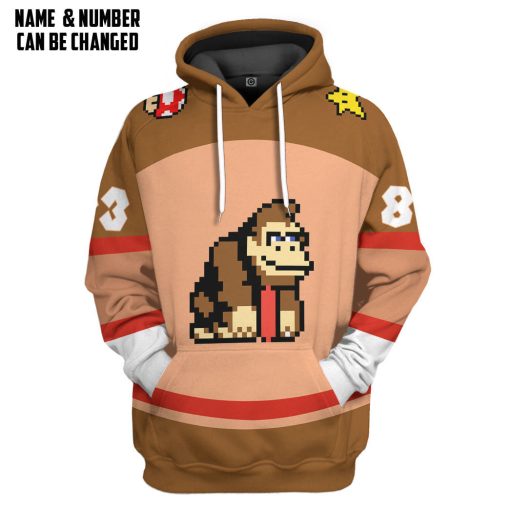 Gearhumans 3D Donkey Kong Sports Custom Name Custom Number Hoodie Tshirt Apparel - Image 8