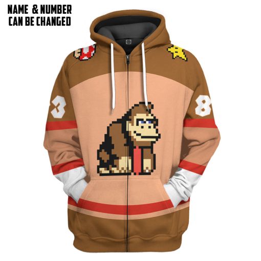 Gearhumans 3D Donkey Kong Sports Custom Name Custom Number Hoodie Tshirt Apparel - Image 7