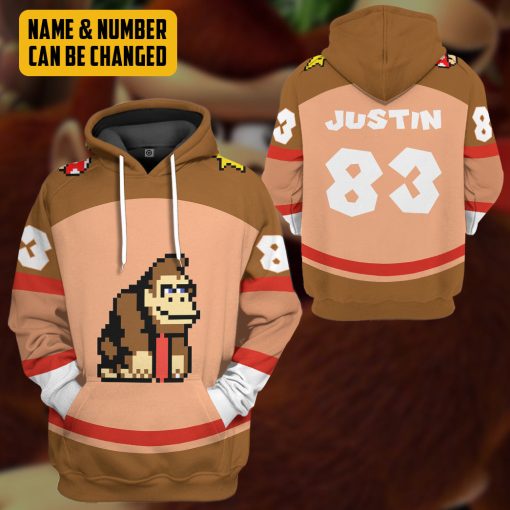 Gearhumans 3D Donkey Kong Sports Custom Name Custom Number Hoodie Tshirt Apparel - Image 18