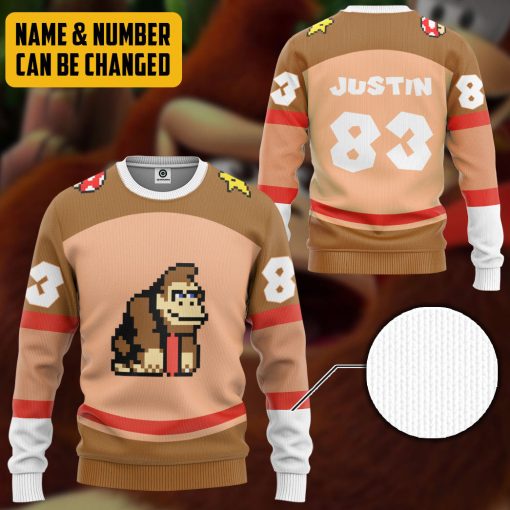 Gearhumans 3D Donkey Kong Sports Custom Name Custom Number Hoodie Tshirt Apparel - Image 17
