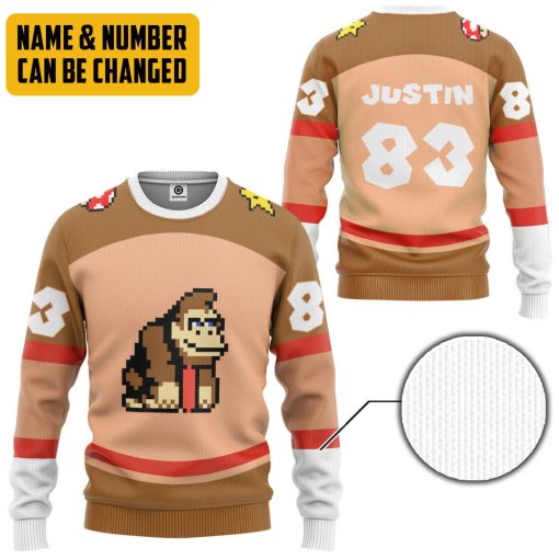 Gearhumans 3D Donkey Kong Sports Custom Name Custom Number Hoodie Tshirt Apparel - Image 12