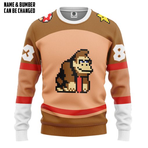 Gearhumans 3D Donkey Kong Sports Custom Name Custom Number Hoodie Tshirt Apparel - Image 3
