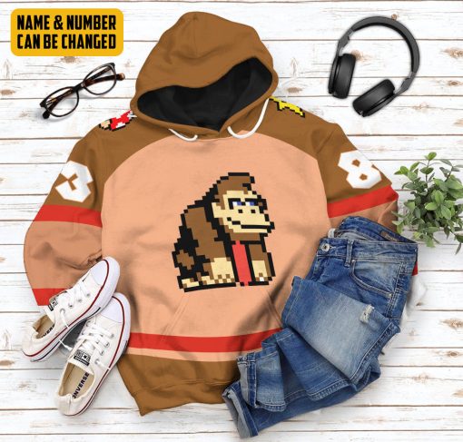 Gearhumans 3D Donkey Kong Sports Custom Name Custom Number Hoodie Tshirt Apparel - Image 15