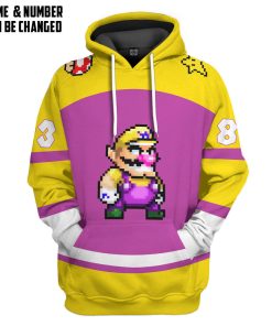 Gearhumans 3D Wario Sports Custom Name Custom Number Hoodie Tshirt Apparel