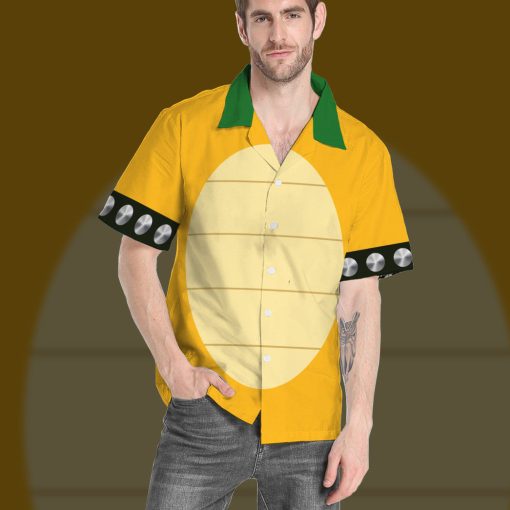 Gearhumans 3D Bowser Cosplay Custom Short Sleeve Shirt - Image 5