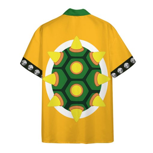 Gearhumans 3D Bowser Cosplay Custom Short Sleeve Shirt - Image 2