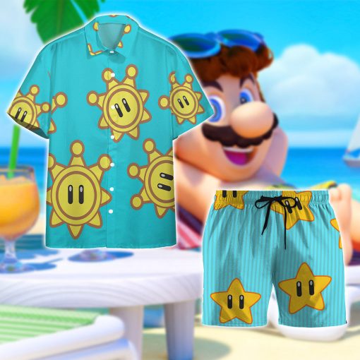 Gearhumans 3D Mario Sunshine Custom Short Sleeve Shirt 13 Gearhumans 3D Mario Sunshine Custom Short Sleeve Shirt - Image 13