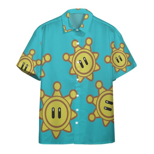 Gearhumans 3D Mario Sunshine Custom Short Sleeve Shirt 1 Gearhumans 3D Mario Sunshine Custom Short Sleeve Shirt