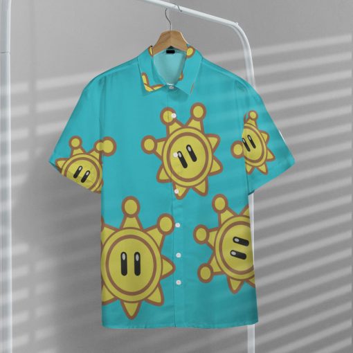 Gearhumans 3D Mario Sunshine Custom Short Sleeve Shirt 11 Gearhumans 3D Mario Sunshine Custom Short Sleeve Shirt - Image 11