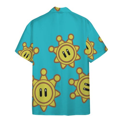 Gearhumans 3D Mario Sunshine Custom Short Sleeve Shirt 3 Gearhumans 3D Mario Sunshine Custom Short Sleeve Shirt - Image 3