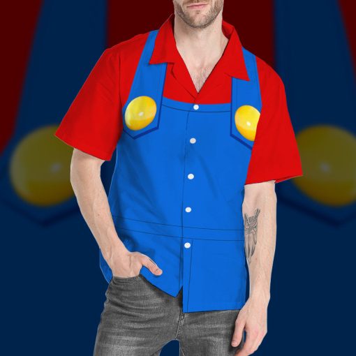 Gearhumans 3D Mario Custom Short Sleeve Shirt 9 Gearhumans 3D Mario Custom Short Sleeve Shirt - Image 9
