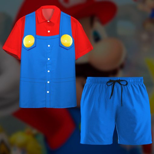 Gearhumans 3D Mario Custom Short Sleeve Shirt 13 Gearhumans 3D Mario Custom Short Sleeve Shirt - Image 13