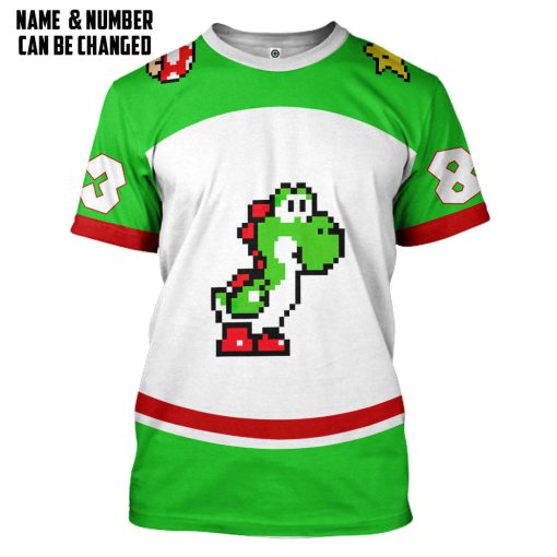 Gearhumans 3D Yoshi Sports Custom Name Custom Number Hoodie Tshirt Apparel - Image 5