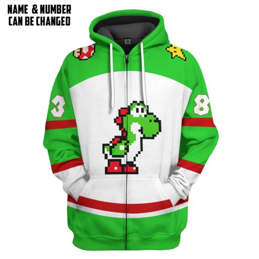 Gearhumans 3D Yoshi Sports Custom Name Custom Number Hoodie Tshirt Apparel - Image 7