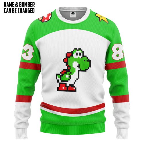 Gearhumans 3D Yoshi Sports Custom Name Custom Number Hoodie Tshirt Apparel - Image 3