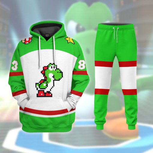 Gearhumans 3D Yoshi Sports Custom Name Custom Number Hoodie Tshirt Apparel - Image 12