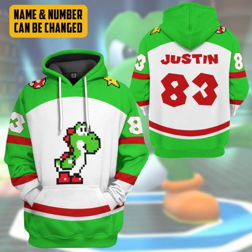 Gearhumans 3D Yoshi Sports Custom Name Custom Number Hoodie Tshirt Apparel - Image 18
