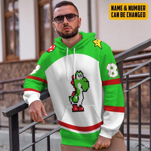 Gearhumans 3D Yoshi Sports Custom Name Custom Number Hoodie Tshirt Apparel - Image 16