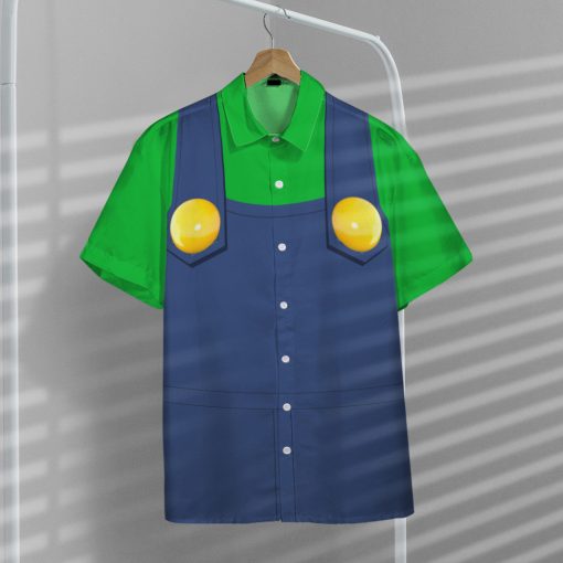 Gearhumans 3D Luigi Custom Short Sleeve Shirt - Image 9
