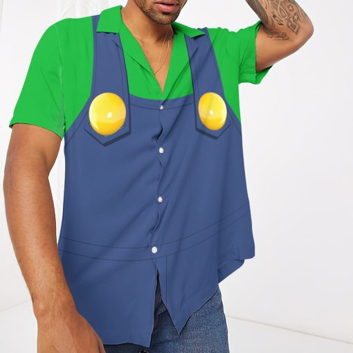 Gearhumans 3D Luigi Custom Short Sleeve Shirt - Image 7