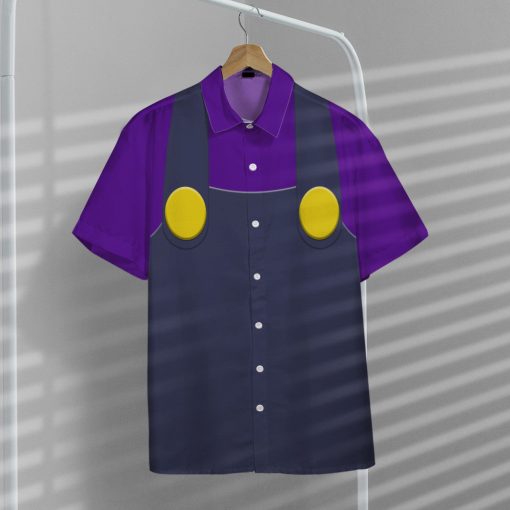 Gearhumans 3D Waluigi Custom Short Sleeve Shirt - Image 7