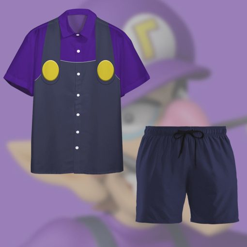 Gearhumans 3D Waluigi Custom Short Sleeve Shirt - Image 8